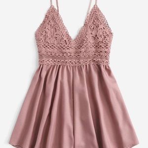 SHEIN | Knot Back Cami Romper